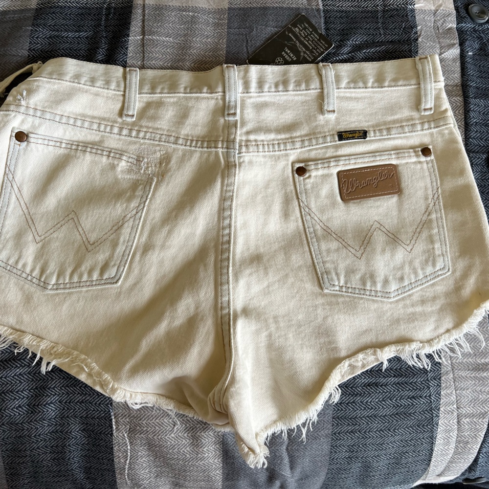 Distressed Wrangler shorts